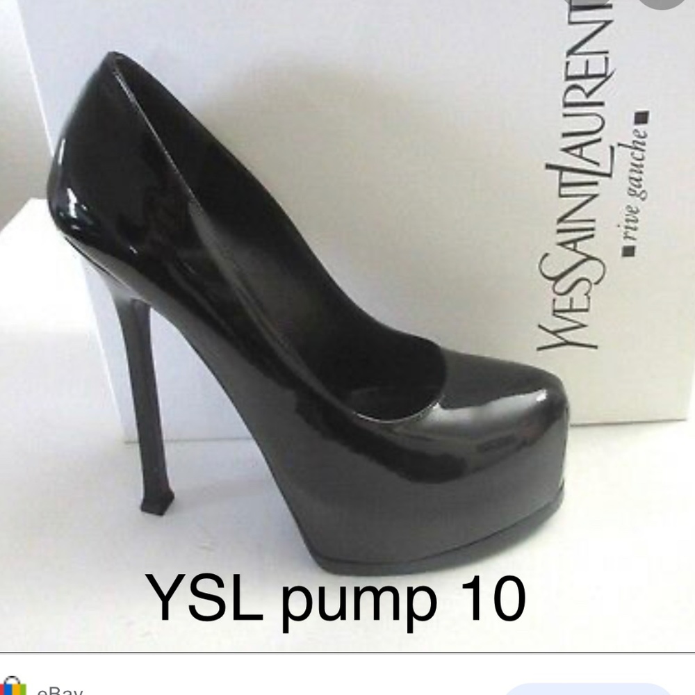 Saint Laurent platform pumps, Black Patent Leather, heel 110, Sz40 ‼️Authentic‼️